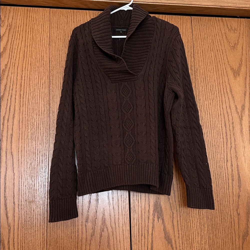 Jeanne Pierre Chocolate Knit Sweater